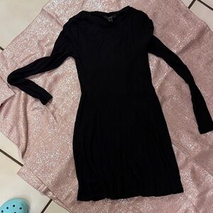 Elegant Black Long Sleeve Dress sweater dress
